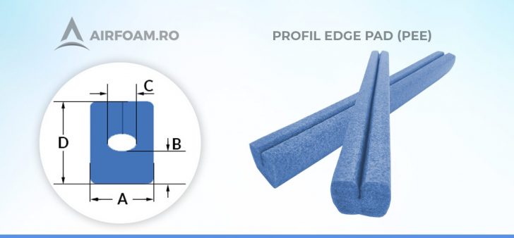 Profil edge din polietilena expandata Profil edge din polietilena expandata